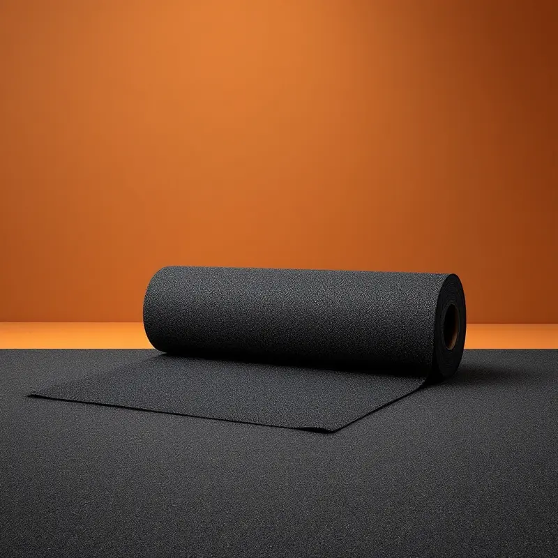 Illustration of a roll of black mineral surface roll roofing