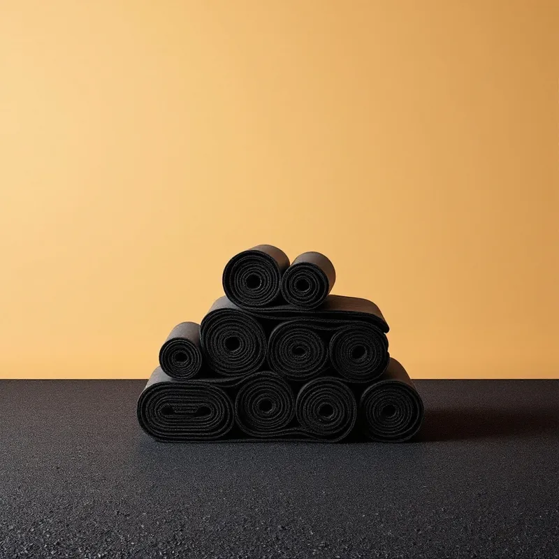 Illustration of a stack of self-adhering ice and water barrier rolls