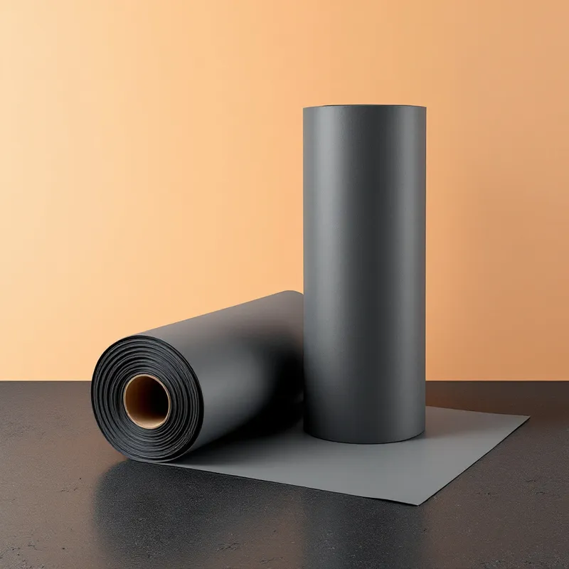 Illustration of a roll of synthetic roofing underlayment