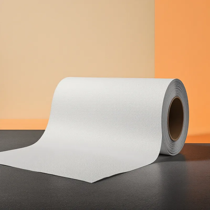 Illustration of a roll of woven synthetic roofing underlayment